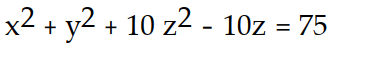 <strong>Find an equation for the sphere with the given center and radius. -Center (0, 0, 5), radius = 10</strong> A) B) C) D)
