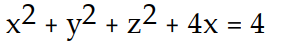 <strong>Find an equation for the sphere with the given center and radius. -Center (-2, 0, 0), radius = 4</strong> A) B) C) D)