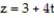 Write the equation for the plane. -The plane passing through the point P<sub>0</sub>(-3, 1, 7) that is perpendicular to the line x = -1 + 6t, y = 2 - 5t,
