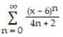 <strong>Find the series' radius of convergence. - </strong> A) 0 B) 1 C) \infty , for all x D) 2
