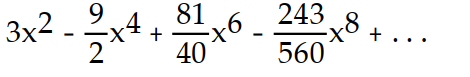 <strong>Find the first four nonzero terms in the Maclaurin series for the function. -f(x) = x sin( 3x)</strong> A) B) C) D)
