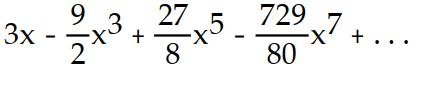 <strong>Find the first four nonzero terms in the Maclaurin series for the function. -f(x) = x sin( 3x)</strong> A) B) C) D)