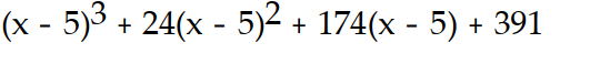 <strong>Find the Taylor series generated by f at x = a. -f(x) = + 9 + 9x - 4, a = 5</strong> A) B) C) D)