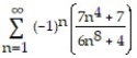 Determine convergence or divergence of the alternating series. - 