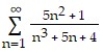 Determine convergence or divergence of the series. - 
