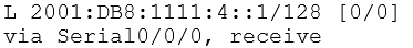 Given the following route information returned from the show ipv6 route command, which value comes first within the brackets ([…])?  