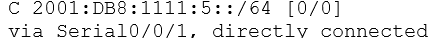 Given the following route information returned from the show ipv6 route command, what type of route is described?