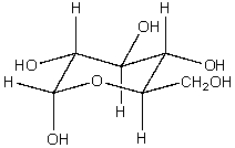 The structure shown below is \alpha -glucose. If \alpha -galactose differs from \alpha -glucose only in the orientation of groups on the carbon in the fourth position, and \alpha -glucose differs from \alpha -glucose only in the orientation of groups on the carbon adjacent to the ring oxygen, draw the structure for \beta -galactose. \alpha -glucose