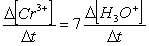 <strong>Consider the aqueous phase reaction between the dichromate anion and iron (II) cations:14 H<sub>3</sub>O<sup>+</sup>(aq) + Cr<sub>2</sub>O<sub>7</sub><sup>2- </sup>+ 6Fe<sup>2+</sup>(aq) \rarr 2Cr<sup>3+</sup>(aq) + 21H<sub>2</sub>OWhat is the rate of increase of Cr<sup>3+</sup> concentration expressed in terms of changing H<sub>3</sub>O<sup>+ </sup>concentration?</strong> A) B) C) D)