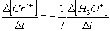 <strong>Consider the aqueous phase reaction between the dichromate anion and iron (II) cations:14 H<sub>3</sub>O<sup>+</sup>(aq) + Cr<sub>2</sub>O<sub>7</sub><sup>2- </sup>+ 6Fe<sup>2+</sup>(aq) \rarr 2Cr<sup>3+</sup>(aq) + 21H<sub>2</sub>OWhat is the rate of increase of Cr<sup>3+</sup> concentration expressed in terms of changing H<sub>3</sub>O<sup>+ </sup>concentration?</strong> A) B) C) D)