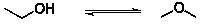 The possible isomerization for ethanol to methyl ether is shown below: What is a) the value of the reaction quotient when ?G=0 and b) will the predominant species be ethanol or methyl ether?