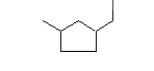 <strong>What is the correct name for the structure below? </strong> A) 1-methyl-3-ethylcyclopentane B) 1-ethyl-3-methylcyclopentane C) cycloctane D) 1-ethyl-4-methylcyclopentane E) 1-methyl-4-ethylcyclopentane
