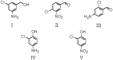 <strong>4-amino-2-chlorophenol is </strong> A) I. B) II. C) III. D) IV. E) V.
