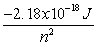 <strong>Use the following equations for Questions E<sub>n</sub> = -Which of the following set of quantum numbers is NOT possible?</strong> A) n =2, l = 1, m<sub>l</sub> = 0, m<sub>s</sub> =1/2 B) n =3, l = 2, m<sub>l</sub> = 2, m<sub>s</sub> =1/2 C) n =4, l = 2, m<sub>l</sub> = 2, m<sub>s</sub> = -1/2 D) n =3, l = 3, m<sub>l</sub> = 2, m<sub>s</sub> = -1/2 E) n = 2, l = 1, m<sub>l</sub> = 1, m<sub>s</sub> = -1/2