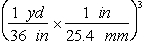 <strong>Use the following information for Questions 3.785 L = 1 gallon; 2.2 lbs = 1 kg; V = EQ \F(4,3) ?r<sup>3</sup><sup>;</sup> 1 in = 2.54 cm; 1 mile = 1.609 km; 12 in = 1 ft; 1 yard = 3 ft; 1 gal = 3.785 L; ?C = 5/9 (?F - 32) proton \quad charge = +1.6022 x 10<sup>-19 </sup>C \quad mass = 1.6726 x 10<sup>-27</sup> kg electron \quad charge = -1.6022 x 10<sup>-19</sup> C \quad mass = 9.1094 x 10<sup>-31</sup> kg neutron \quad charge = 0 \quad \quad \quad \quad \quad \quad mass = 1.6749 x 10<sup>-27</sup> kg -Which of the following are valid conversions from cubic yards to mm<sup>3</sup>?</strong> A) B) C) D) E)