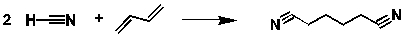 <strong>Adiponitrile is produced by the reaction of HCN and butadiene: If 450 kg of butadiene and 400 kg of HCN were to react to completion, what is the maximum amount of adiponitrile that would be produced?</strong> A) 450 kg B) 8.32 x 10<sup>3</sup> moles C) 1.48 x 10<sup>3</sup> moles D) 800 kg E) 900 kg