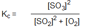 <strong>Which is the correct equilibrium constant expression for the reaction: 2 SO<sub>2(g)</sub> + O<sub>2(g)</sub> 2 SO<sub>3(g)</sub></strong> A) B) C) D)