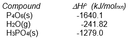 <strong> (Note that some of these are the same problems as found in the section headed Enthalpies of Atom Combination. However in this section all problems are worked using Enthalpies of Formation.) -What is the sign of the enthalpy of reaction for the reaction P<sub>4</sub>O<sub>6</sub>(s) + 2 O<sub>2</sub>(g) + 6 H<sub>2</sub>O(g) \rightarrow 4 H<sub>3</sub>PO<sub>4</sub>(s) Assuming that all compounds are present in their most stable state at 25°C and 1 atm pressure? </strong> A) positive B) negative C) impossible to determine from the data
