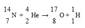 Find the Q value of the following reaction: (14.003074 u) (4.002603 u) (16.999131 u) (1.007825 u)