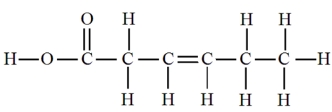 <strong>The molecule below is a(n) </strong> A) glycerol. B) polypeptide. C) saturated fatty acid. D) unsaturated fatty acid.