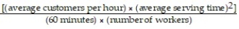 <strong>For a fast-food restaurant, the average waiting time might be formulated as:</strong> A) B) C) D)