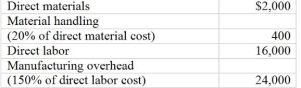 <strong>Use the following to answer questions: Richardson Motors uses ten units of part Number T305 each month in the production of large Diesel engines. The cost to manufacture one unit of T305 is presented below: Material handling, which is not included in manufacturing overhead, represents the direct variable costs of the receiving department that are applied to direct materials and purchased components on the basis of their costs. Richardson's annual manufacturing overhead budget is one-third variable and two-thirds fixed) Simpson Castings, one of Richardson's reliable vendors, has offered to supply T305 at a unit price of $30,000. -If Richardson Motors purchases the ten T305 units from Simpson Castings, the capacity Richardson used to manufacture these parts would be idle. Should Richardson decide to purchase the parts from Simpson, the out-of-pocket cost per unit of T305 would:</strong> A) Increase $3,600 B) Increase $9,600 C) Decrease $4,400 D) Decrease $12,400