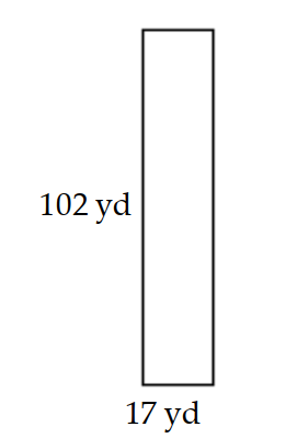 Find the area of the region. -A section of property is to be cleared and planted with grass. Find the area of the new lawn.