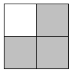 <strong>What part of the object or set of objects is shaded? - </strong> A) \frac{3}{4} B) \frac{1}{4} C) \frac{3}{1} D) \frac{1}{3}