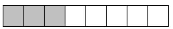 <strong>What part of the object or set of objects is shaded? - </strong> A) \frac{3}{5} B) \frac{5}{3} C) \frac{3}{8} D) \frac{5}{8}
