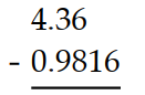 Subtract. - 
