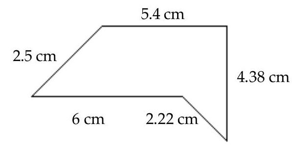 Find the perimeter of the figure below.  