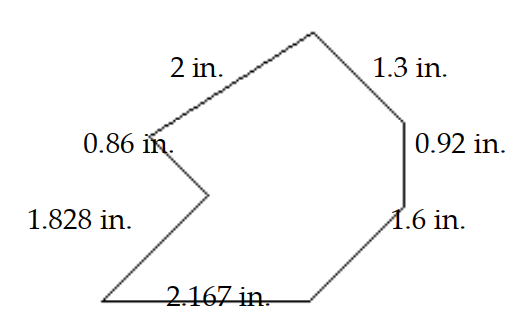 Find the perimeter of the figure below.  