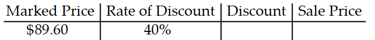 Find the missing values. - 