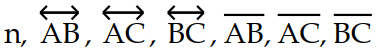 <strong>Solve the problem. -Name the line in seven different ways. </strong> A) B) C) D)