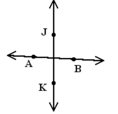 Determine whether the lines are perpendicular. Use a protractor. -