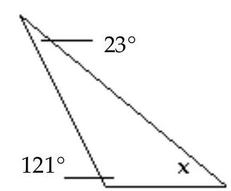 <strong>Find the missing angle measure. - </strong> A) 98^{\circ} B) 36^{\circ} C) 41^{\circ} D) 144^{\circ}