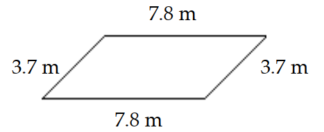<strong>Find the perimeter of the polygon. - </strong> A) 19.3 \mathrm{~m} B) 11.5 \mathrm{~m} C) 15.2 \mathrm{~m} D) 23 \mathrm{~m}
