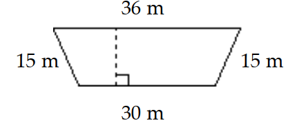 <strong>Find the perimeter of the polygon. - </strong> A) 450 \mathrm{~m} B) 36 \mathrm{~m} C) 51 \mathrm{~m} D) 96 \mathrm{~m}