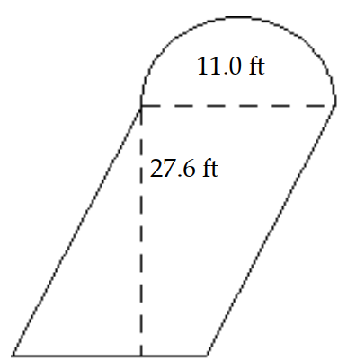  Find the area of the figure. Use 3.14 for  \pi . -  