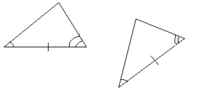 Determine whether the pair of triangles is congruent by the ASA property. -