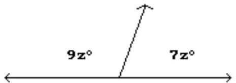 Solve the problem. -Find the measures of the supplementary angles.