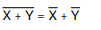 <strong>Which of the following is a form of DeMorgan's theorem?</strong> A) X(l) = X B) C) X + 0 = 0 D)