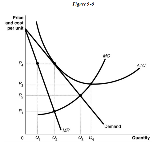 -Refer to Figure 9 -8. What is the amount of excess capacity?