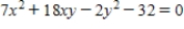 Find the matrix of the quadratic form associated with the quadratic equation .