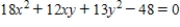 Use the Principal Axes Theorem to perform a rotation of axes to eliminate the xy-term in the quadratic equation . Identify the resulting rotated conic and give its equation in the new coordinate system.