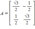 <strong>Find the standard matrix A for the linear transformation T, where T is the counterclockwise rotation of 30° about the origin in   .</strong> A)    B)    C)    D)    E)    <div style=padding-top: 35px> 
