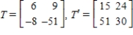 <strong>Find the standard matrices for   and   where   ,   and   ,   .</strong> A)    B)    C)    D)    E)    <div style=padding-top: 35px> 