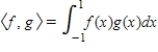 <strong>Use the functions   in C[-1, 1] to find   for the inner product   . </strong> A)      B)      C)      D)      E)      <div style=padding-top: 35px> 