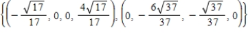 <strong>Find an orthonormal basis for the solution space of the following homogeneous system of linear equations.  </strong> A)   B)    C)    D)   E)   <div style=padding-top: 35px> 