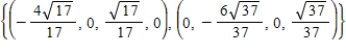 <strong>Find an orthonormal basis for the solution space of the following homogeneous system of linear equations.  </strong> A)   B)    C)    D)   E)   <div style=padding-top: 35px> 